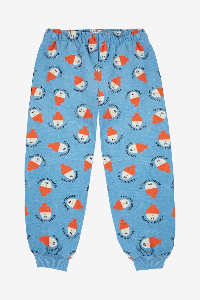 Bobo Choses Pantaloni de trening pentru copii Morning Egg 125AC076 albastru SS25