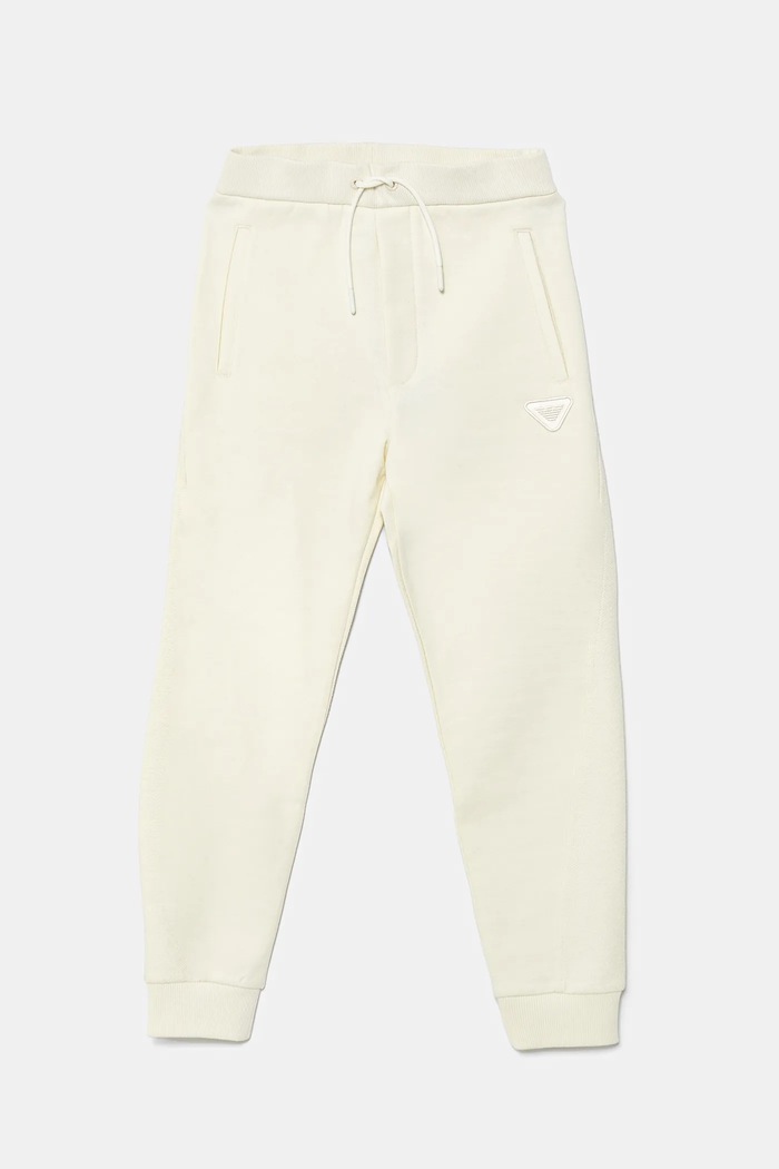 Emporio Armani pantaloni de trening pentru copii EB000354.AF13455 bej SS25