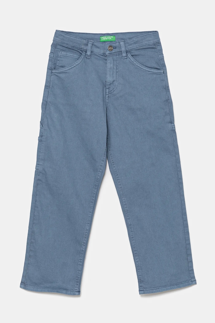 United Colors of Benetton spodnie dziecięce z elastanem niebieski 4QNJCE03U.G.Seasonal