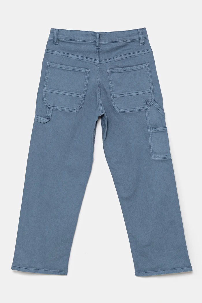 United Colors of Benetton spodnie dziecięce 4QNJCE03U.G.Seasonal niebieski SS25