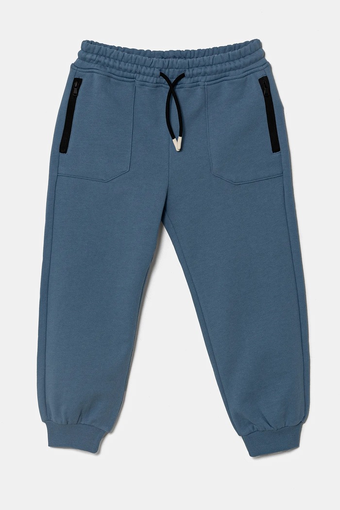 Dječji pamučni donji dio trenirke United Colors of Benetton bez uzorka plava 3UNIGF04L.P.Seasonal