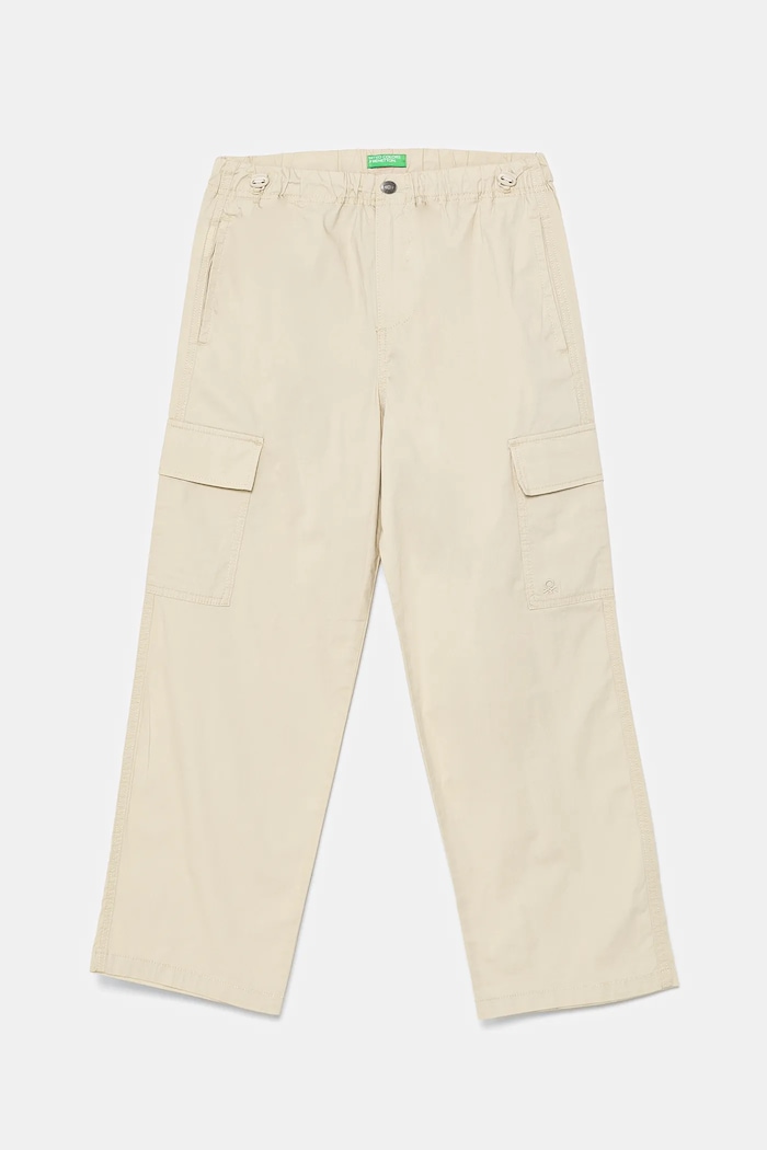 Детски панталон United Colors of Benetton еластичен бежов 4L2VCF04I.G.Seasonal