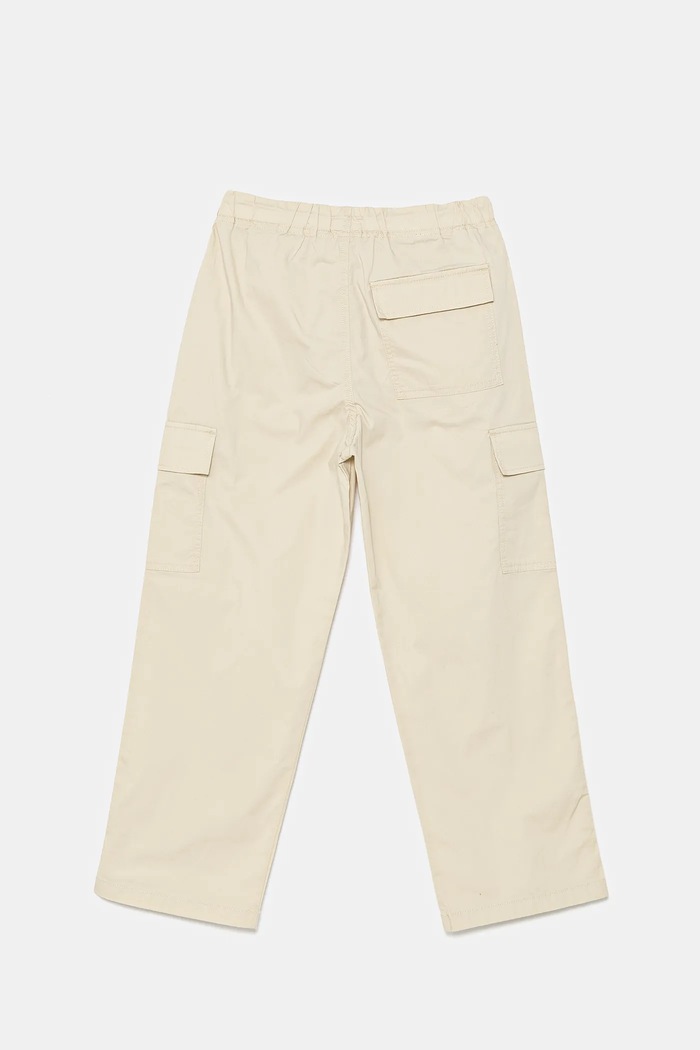 Детски панталон United Colors of Benetton 4L2VCF04I.G.Seasonal бежов SS25