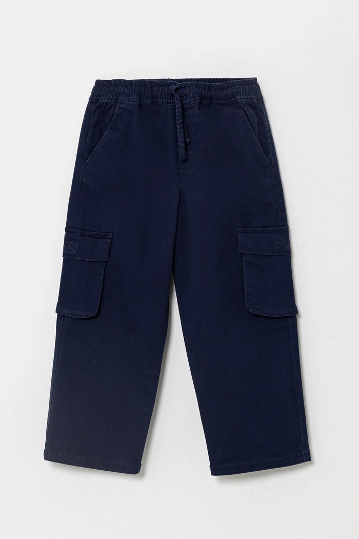 United Colors of Benetton spodnie dziecięce tkanina granatowy 4TCGGF02B.P.Seasonal