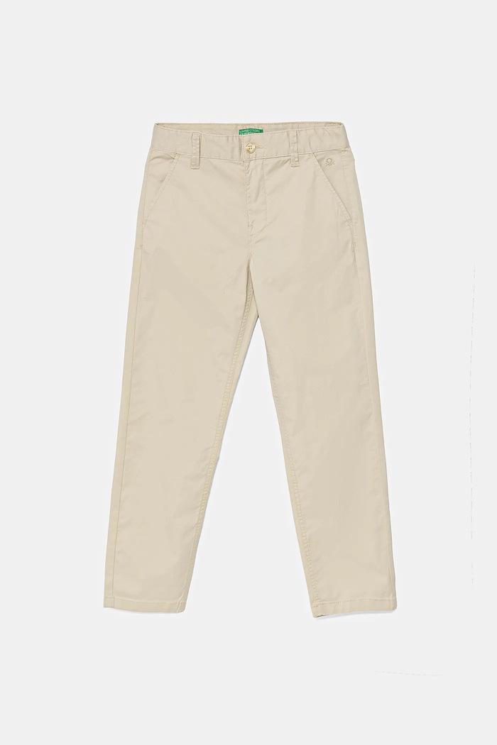 United Colors of Benetton spodnie dziecięce z elastanem beżowy 4T48CF011.G.Seasonal