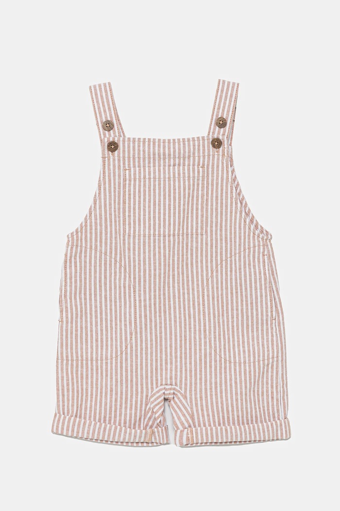 United Colors of Benetton rampers lniany niemowlęcy Produkt niemowlęcy beżowy 4OGMGT00J.P.Seasonal