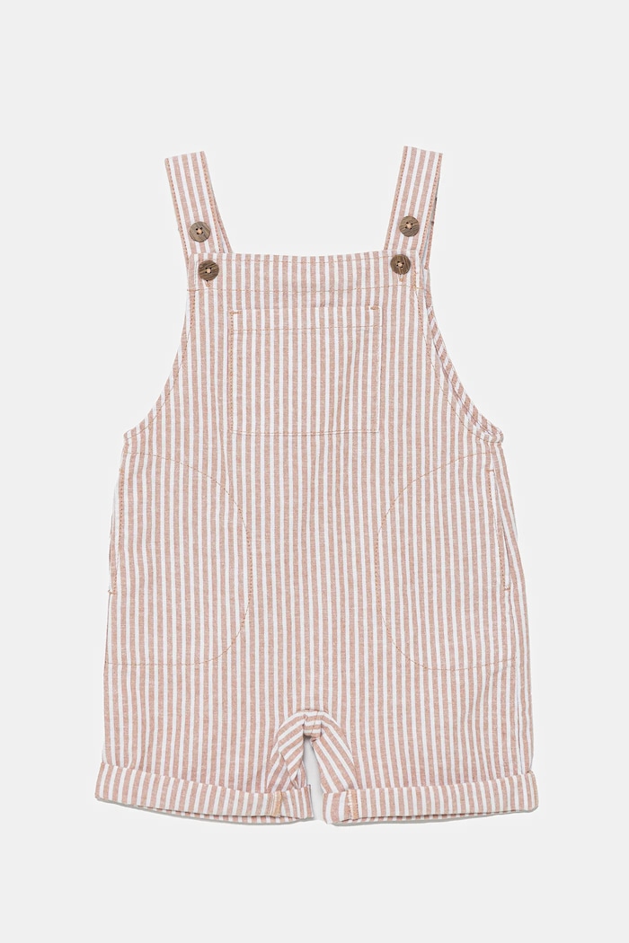 United Colors of Benetton rampers lniany niemowlęcy Produkt niemowlęcy beżowy 4OGMGT00J.P.Seasonal