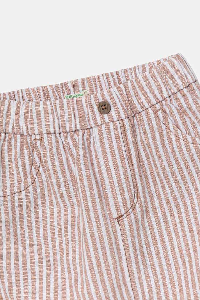 Dječaci Lanene hlače za bebe United Colors of Benetton 4OGMAE008.W.Seasonal bež