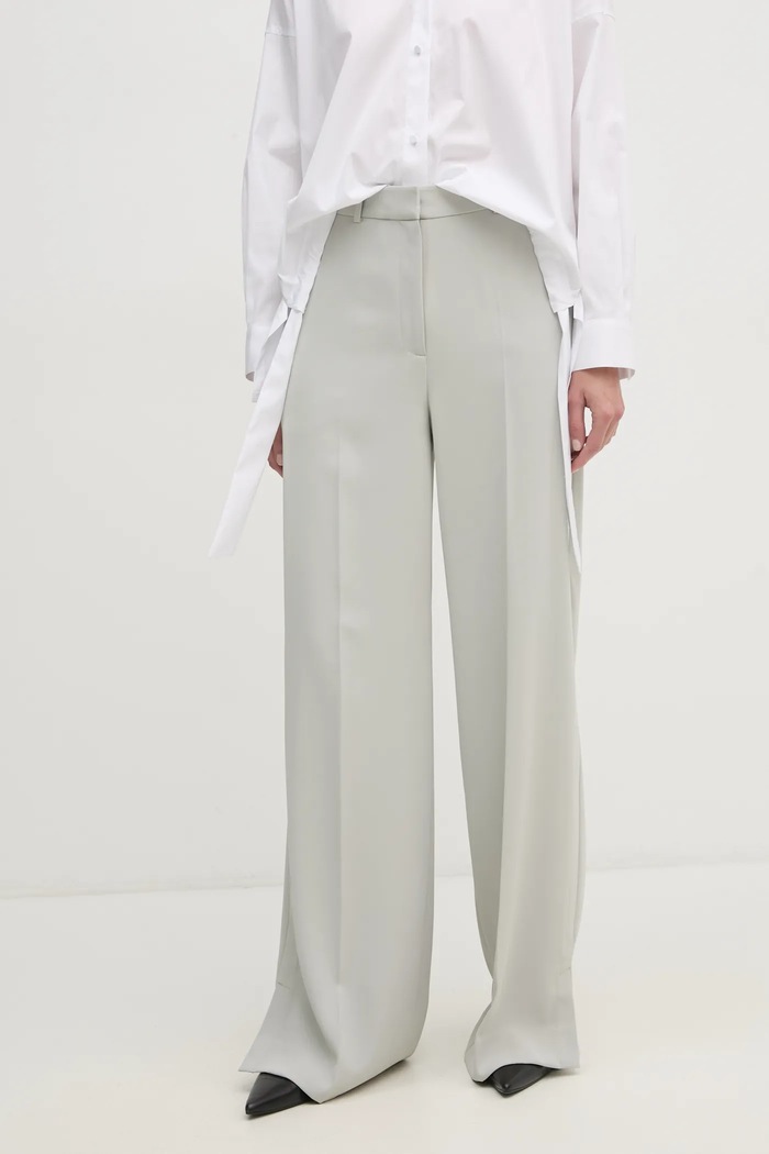 Hlače Calvin Klein bez uzorka siva K20K207876