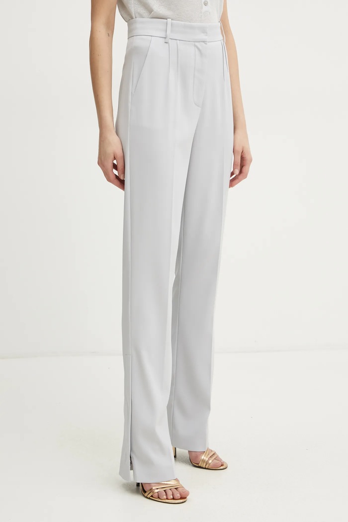 Nohavice Patrizia Pepe s elastanom sivá 8P0677.A6F5