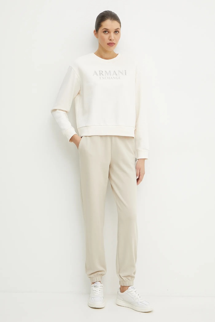 Tepláky Armani Exchange XW000089.AF10172 béžová SS25