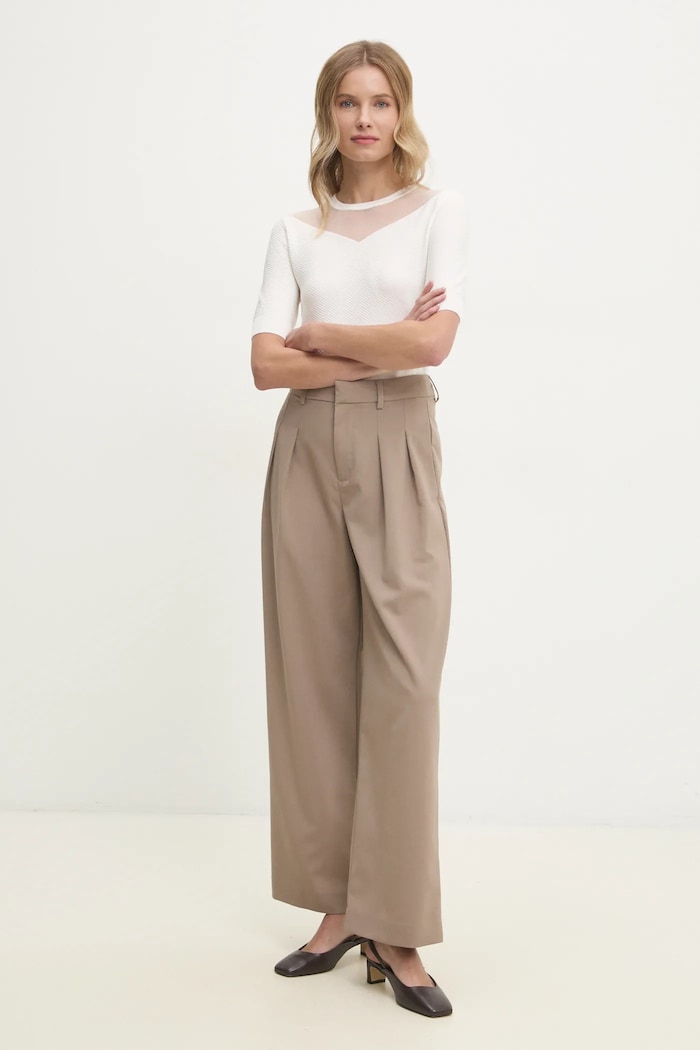 Παντελόνι Calvin Klein Jeans J20J224849 μπεζ SS25