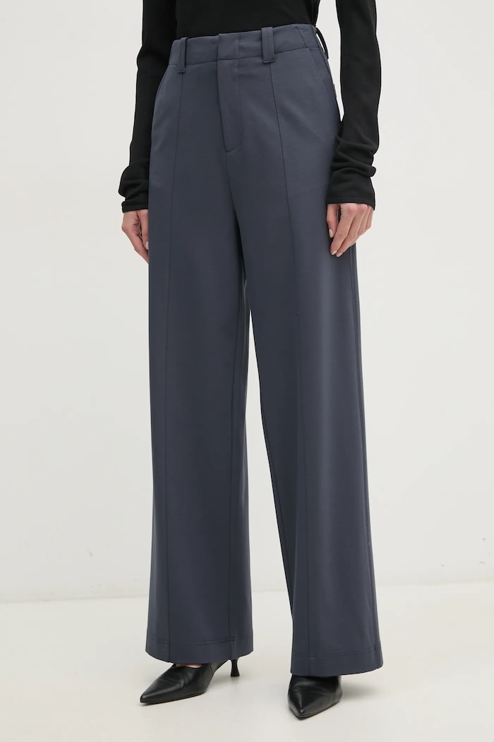 Nohavice Calvin Klein Jeans pletenina modrá J20J224850