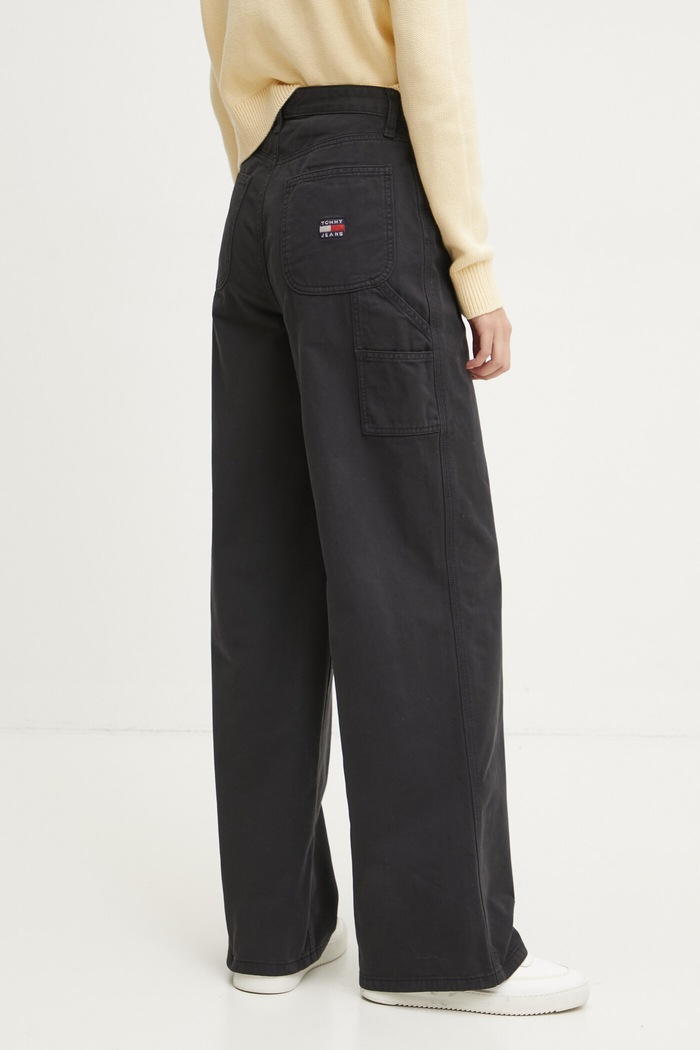 Ruházat Tommy Jeans pamut nadrág DW0DW19394 fekete