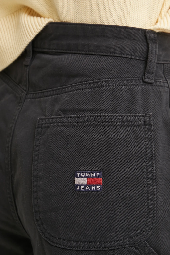 Tommy Jeans pamut nadrág DW0DW19394 fekete