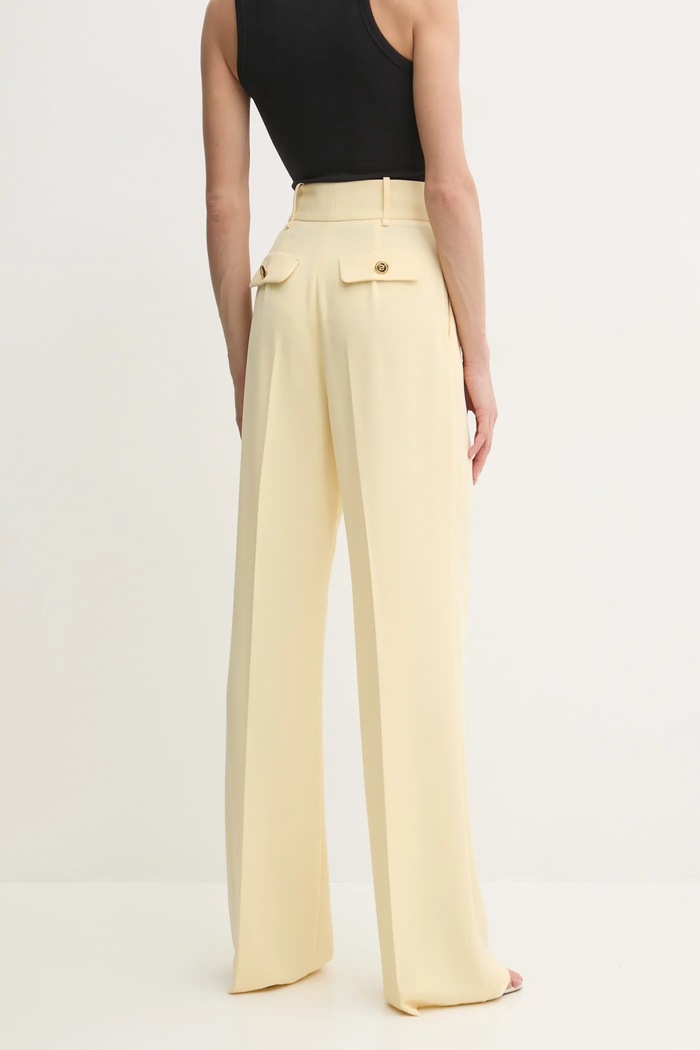 Nohavice Elisabetta Franchi PA06451E2 žltá SS25