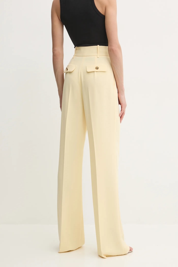 Nohavice Elisabetta Franchi PA06451E2 žltá SS25