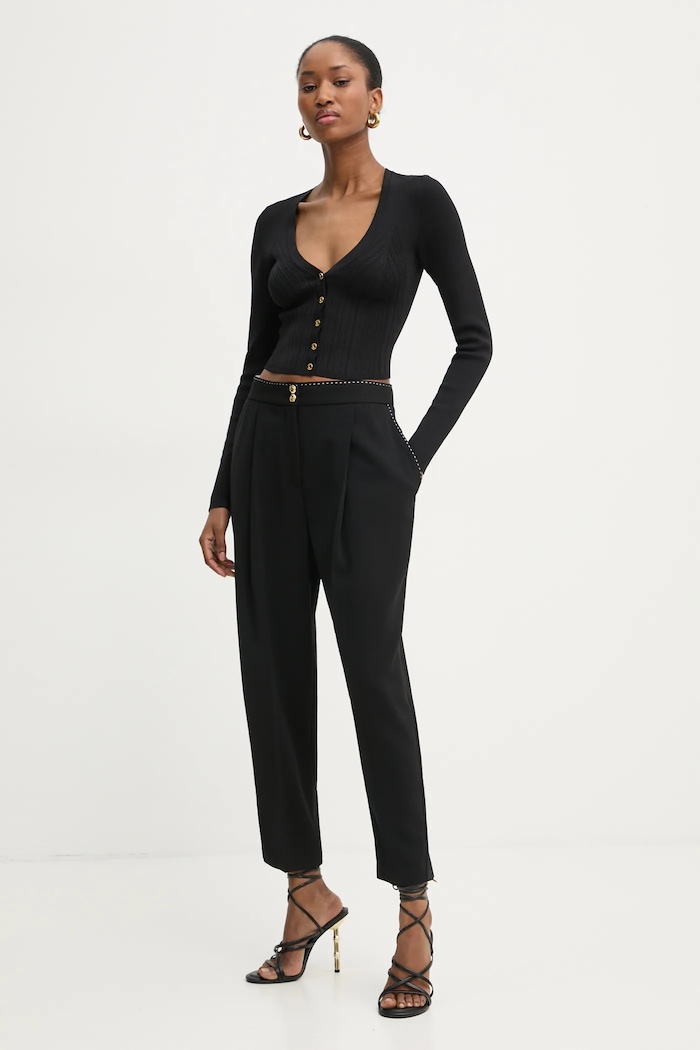 Hlače Elisabetta Franchi PA06651E2 crna SS25