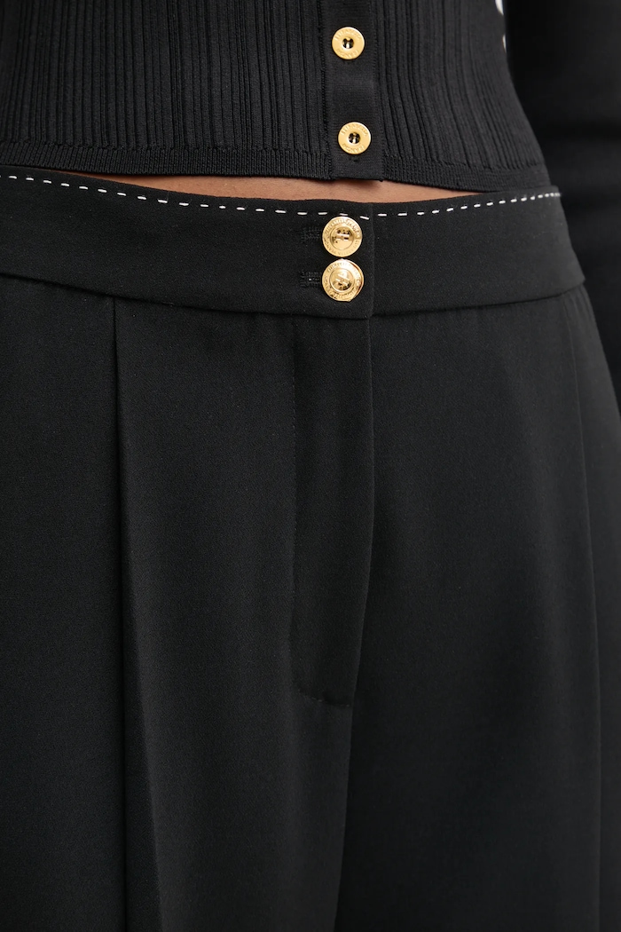Hlače Elisabetta Franchi crna PA06651E2