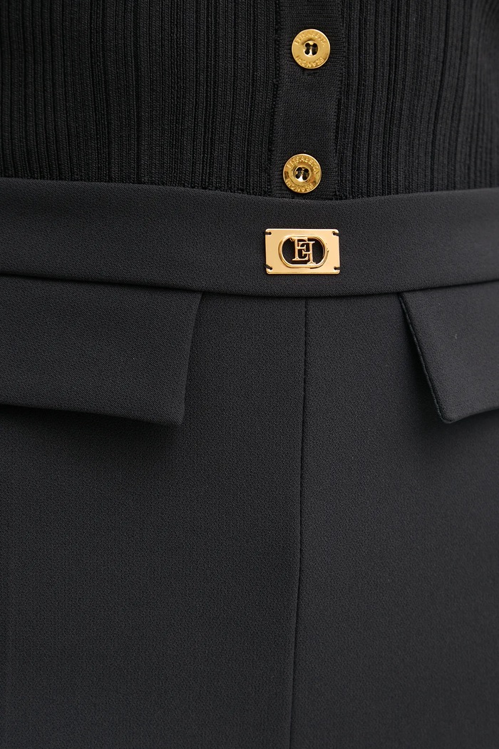 Kalhoty Elisabetta Franchi černá PA07751E2
