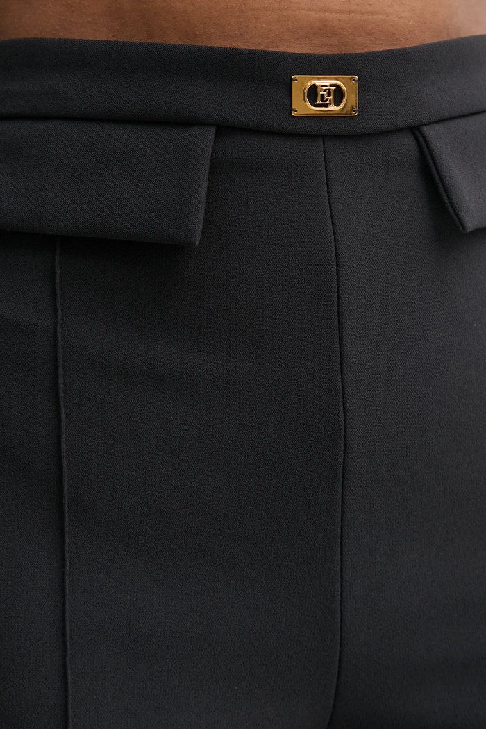 Παντελόνι Elisabetta Franchi μαύρο PA07851E2