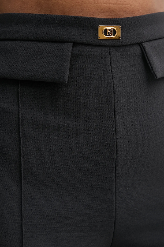 Παντελόνι Elisabetta Franchi μαύρο PA07851E2