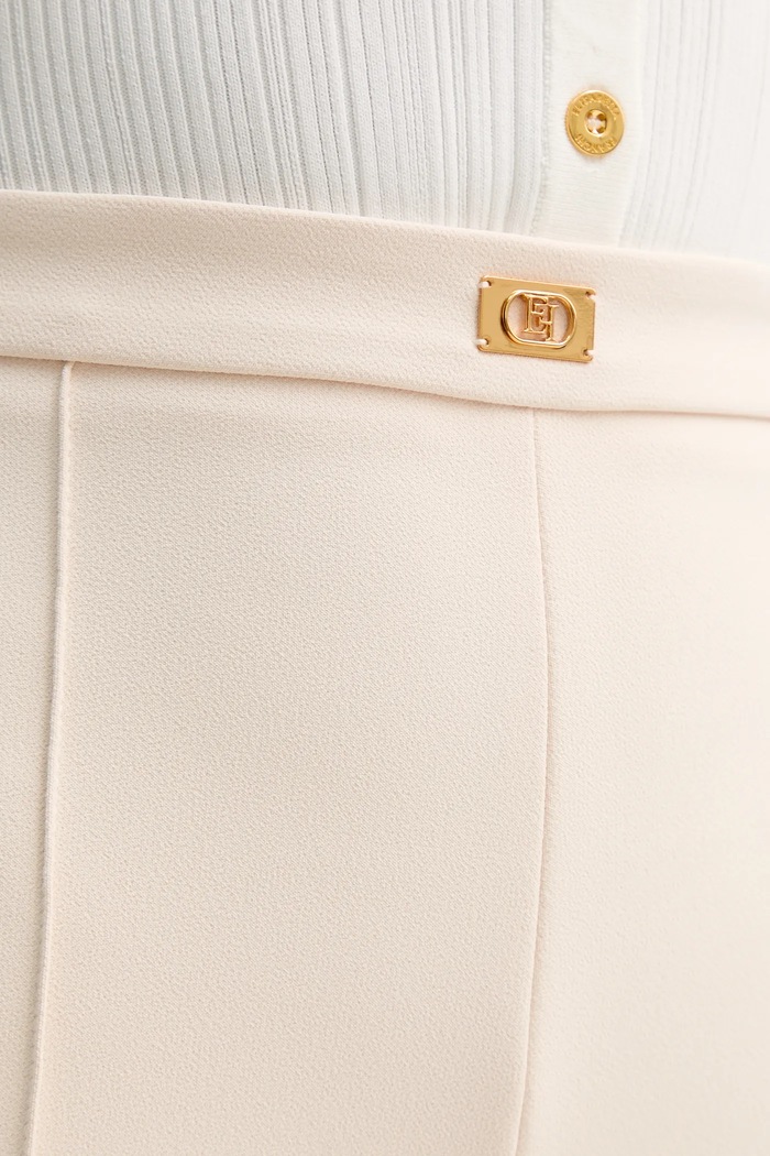 Kalhoty Elisabetta Franchi béžová PA07951E2