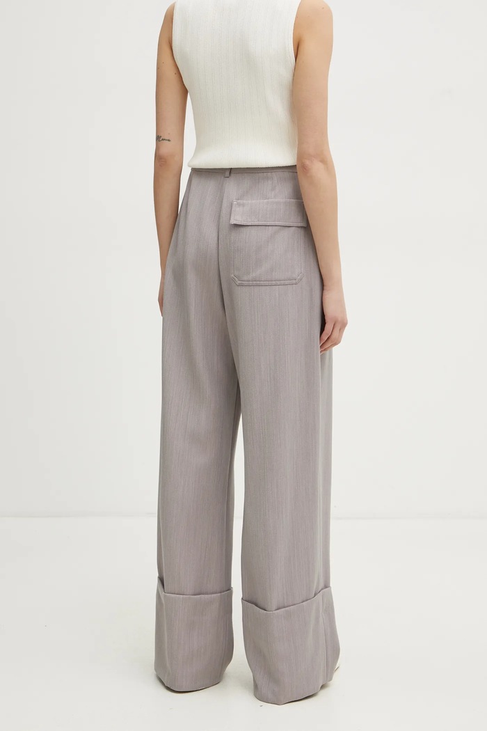 Ρούχα Μάλλινο παντελόνι Victoria Beckham 1125WTR006059A μωβ