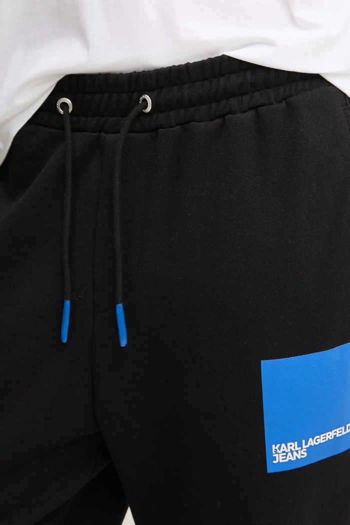 Bombažen spodnji del trenirke Karl Lagerfeld Jeans črna A1W10004