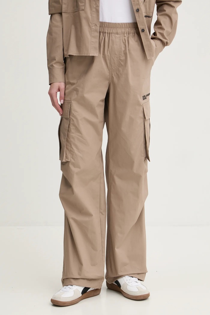 Панталон Karl Lagerfeld Jeans текстил бежов A1W10062