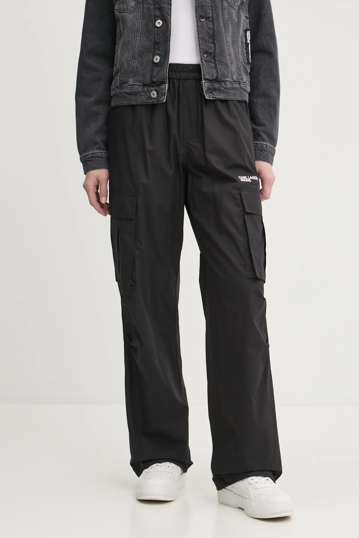Панталон Karl Lagerfeld Jeans текстил черен A1W10062