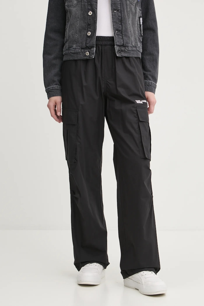 Панталон Karl Lagerfeld Jeans текстил черен A1W10062
