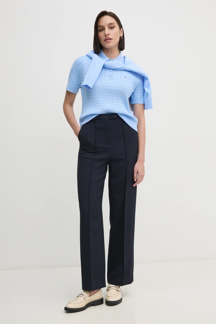 Tommy Hilfiger nadrág WW0WW43875 sötétkék SS25