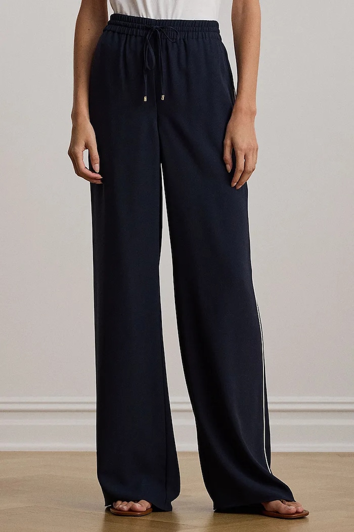 Kalhoty Lauren Ralph Lauren 200957061 námořnická modř SS25