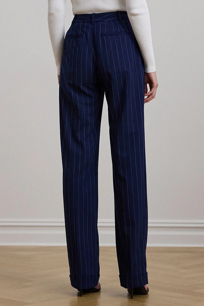 Oblečení Vlněné kalhoty Lauren Ralph Lauren 200957330 námořnická modř