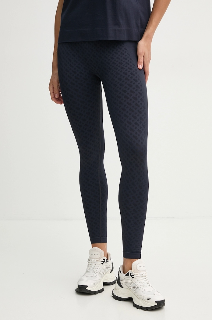 BOSS legginsy z elastanem granatowy 50534562