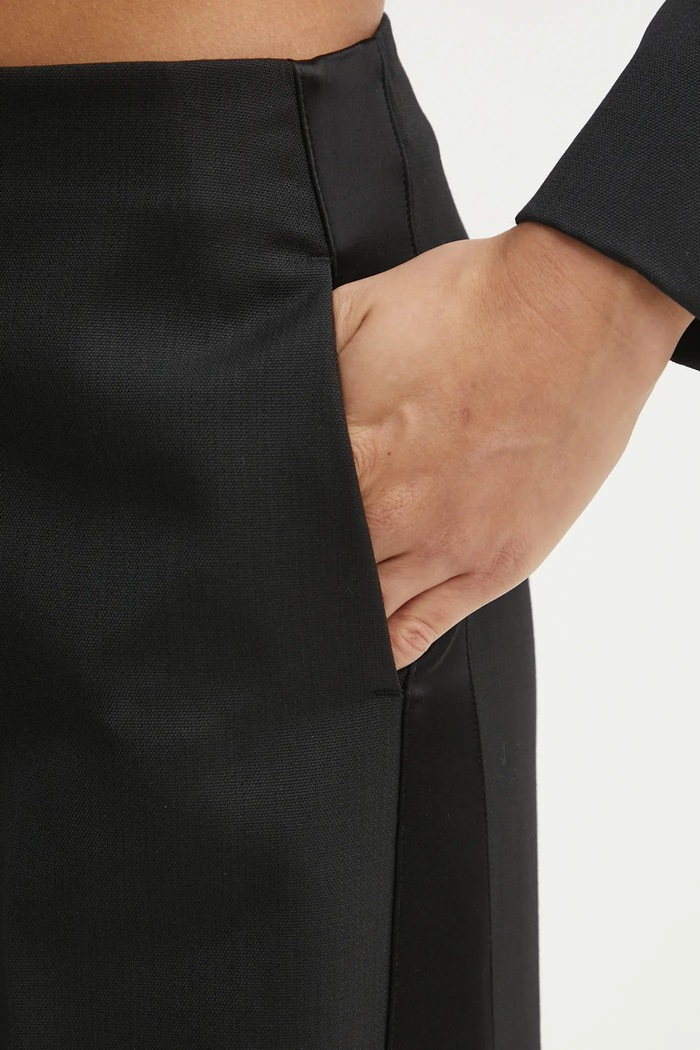 Pinko spodnie z domieszką wełny czarny 104667.A2CN
