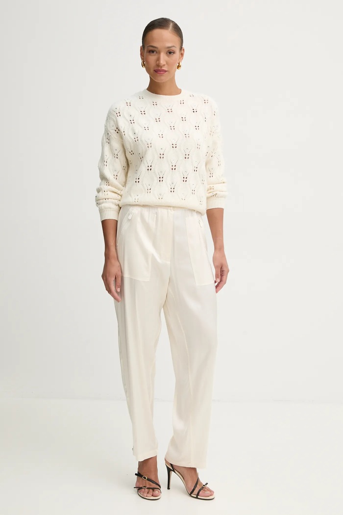 Pinko spodnie 104876.A2EH beżowy SS25