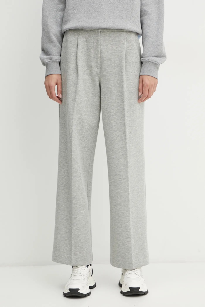 Karl Lagerfeld spodnie dzianina szary A1W10066