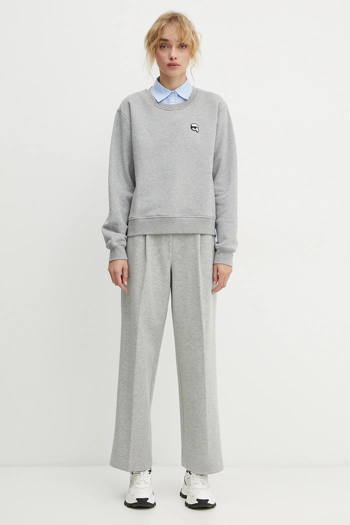Karl Lagerfeld spodnie A1W10066 szary SS25