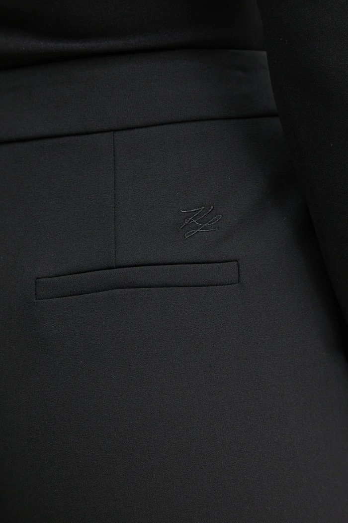 Hlače Karl Lagerfeld crna A1W10135