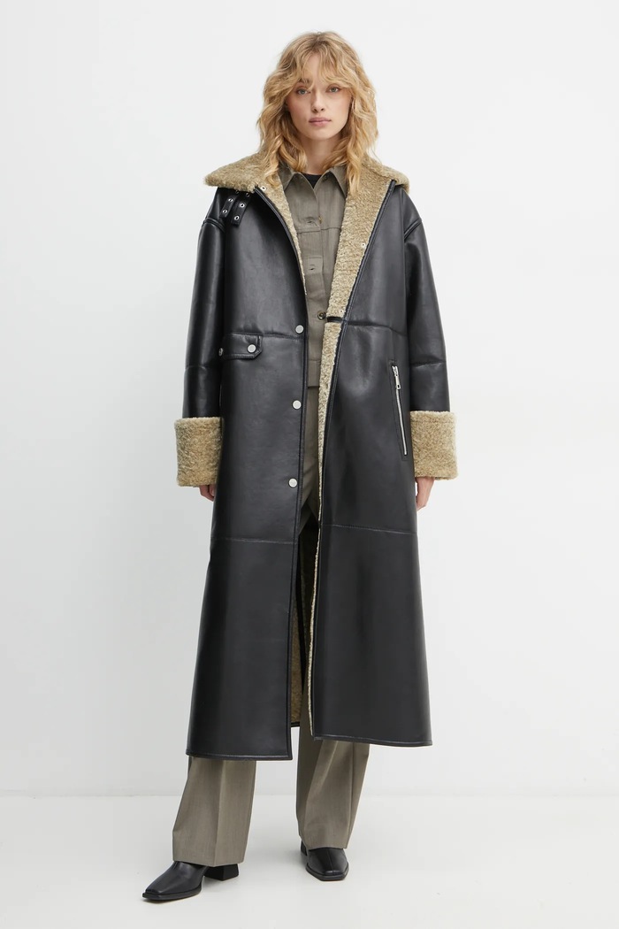 Samsoe Samsoe pantaloni din lână SATOVE F24400134 gri SS25