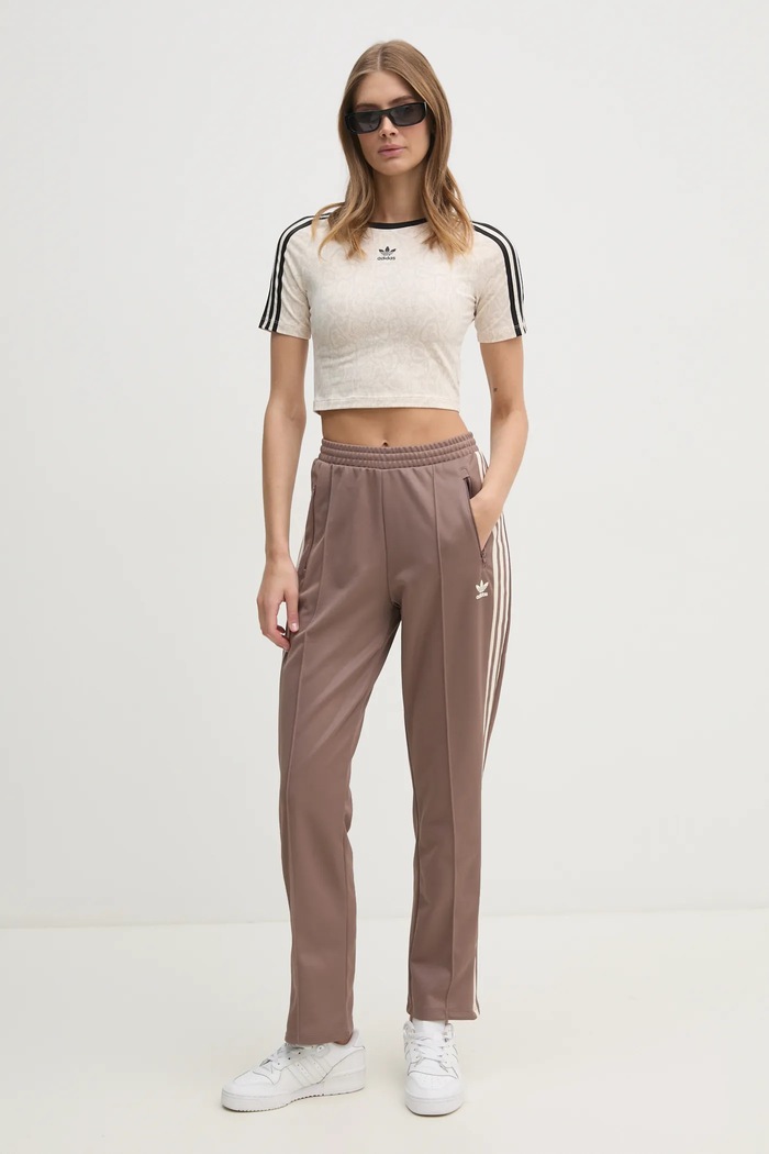 adidas Originals spodnie dresowe Beckenbauer Classic JC5792 brązowy SS25