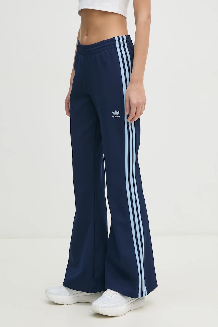 adidas Originals spodnie dresowe 3- Stripes Flared wzorzyste granatowy JC5787
