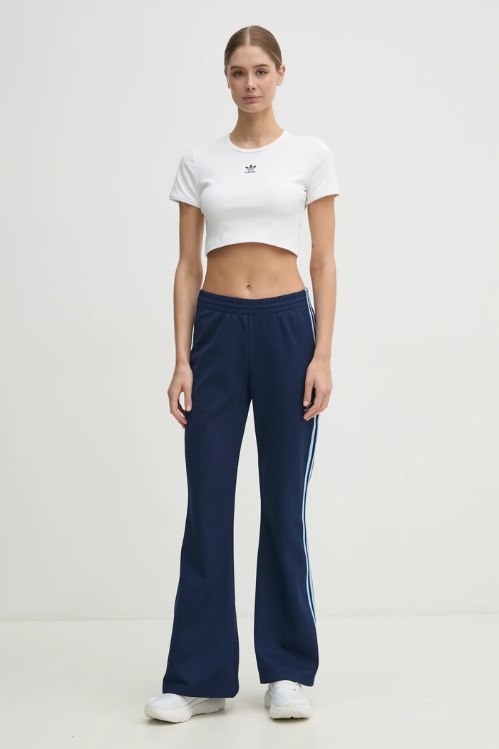 adidas Originals spodnie dresowe 3- Stripes Flared JC5787 granatowy SS25