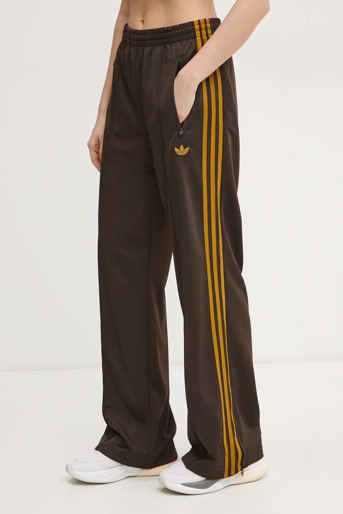 Tepláky adidas Originals Firebird pletenina hnědá JP2311