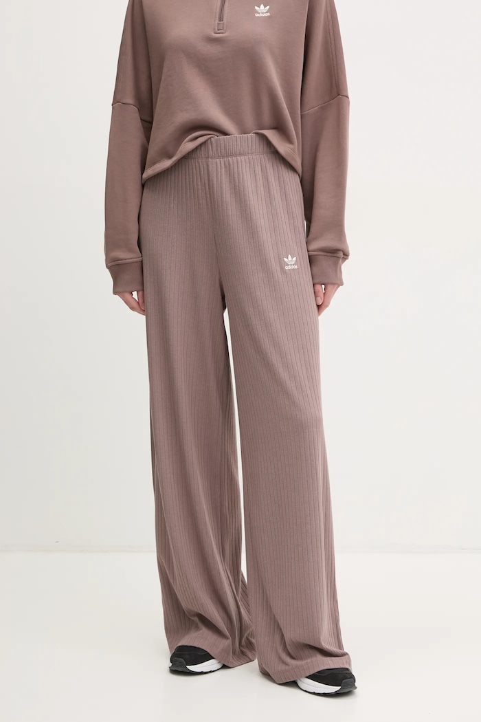 Tepláky adidas Originals Essential pletenina hnědá JD0768