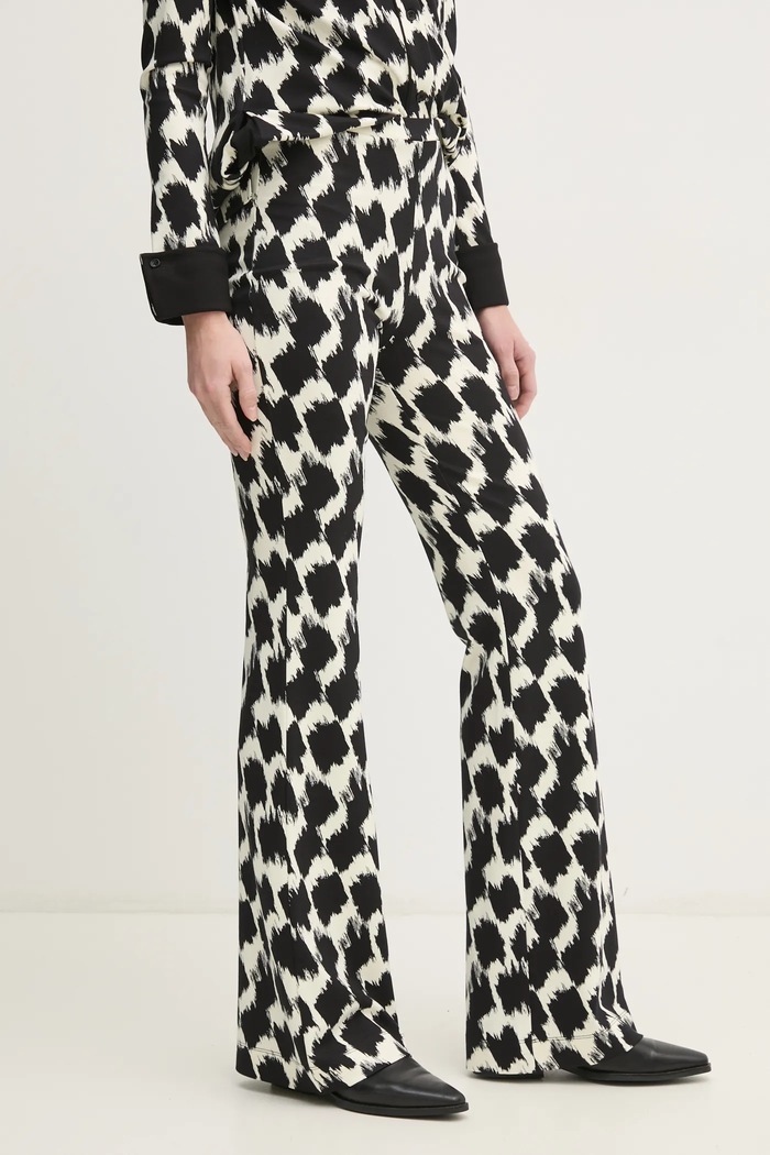 Kalhoty DIANE VON FURSTENBERG zvonový černá DVFPL4S002