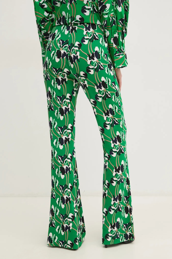 Odzież DIANE VON FURSTENBERG spodnie DVFPL4S001 zielony