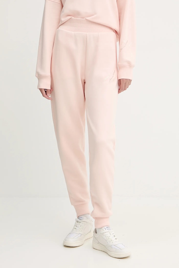 Armani Exchange pantaloni de trening uni bej XW000158.AF11852